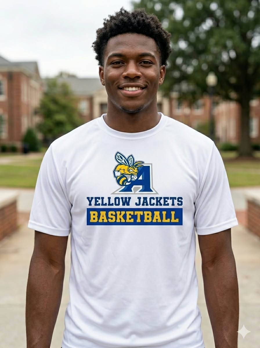 AU Yellow Jackets Basketball - Choice of T-Shirt, Short-Sleeve Dri-Fit, Long-Sleeve Dri-Fit
