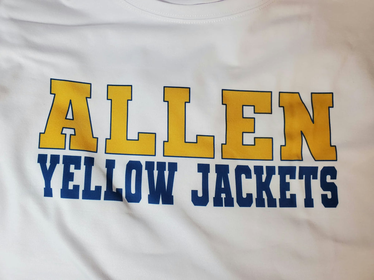 Allen Yellow Jackets - Choice of T-Shirt, Short-Sleeve Dri-Fit, Long-Sleeve Dri-Fit