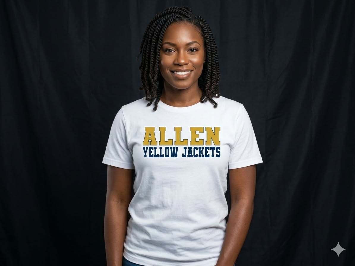 Allen Yellow Jackets - Choice of T-Shirt, Short-Sleeve Dri-Fit, Long-Sleeve Dri-Fit